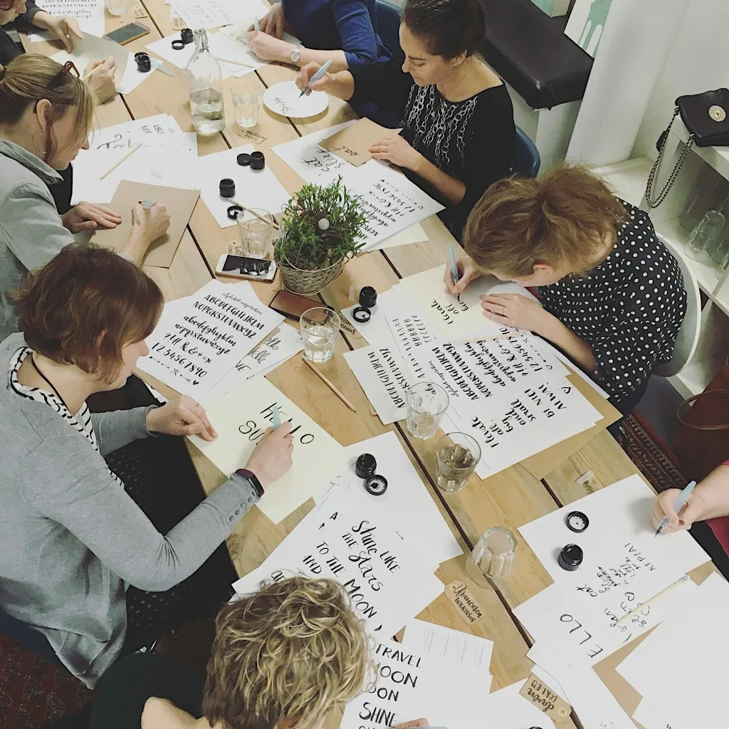 Festive Brush Pen Calligraphy Workshop at The Brewers Tap