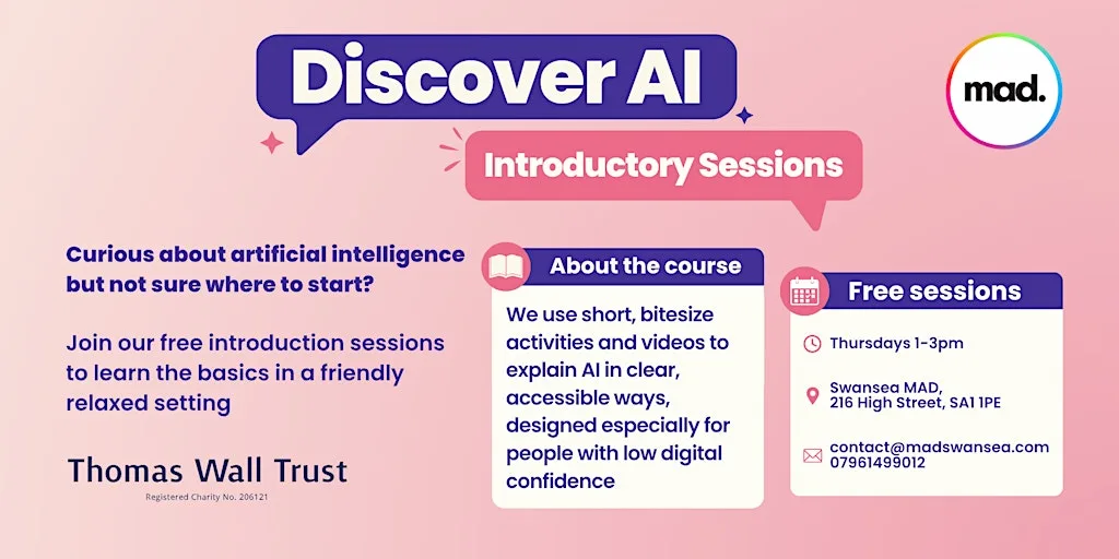 Discover AI: Introductory Sessions at Swansea MAD