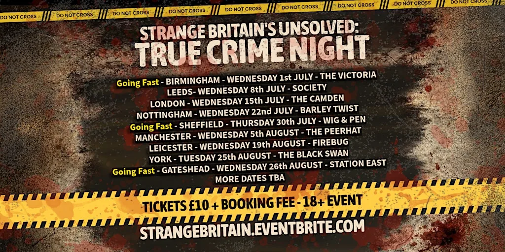 Manchester - Strange Britain’s Unsolved - True Crime Night at The Peer Hat