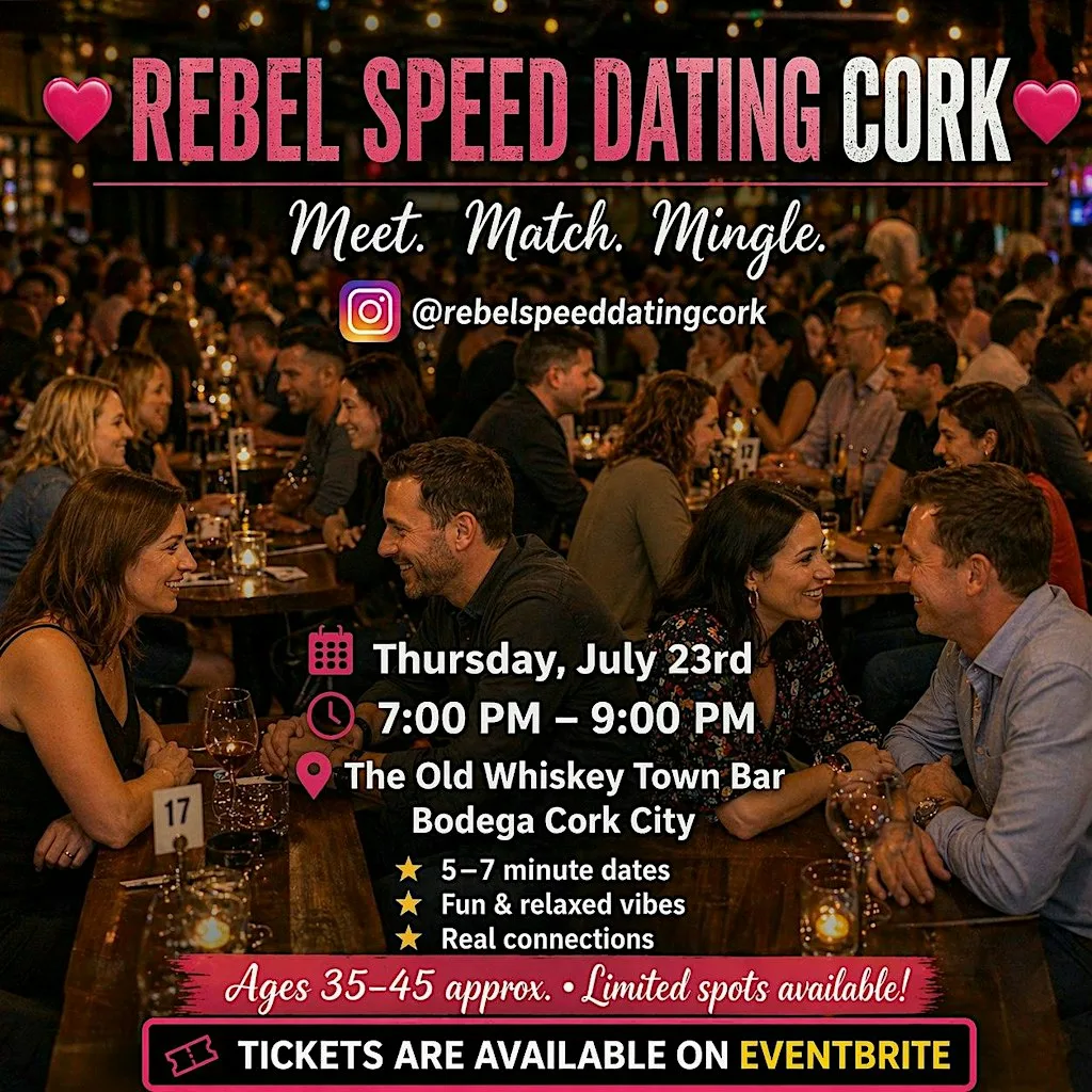 Rebel Cork Speed Dating Night Age 35-45 Approx at The Old Town Whiskey Bar at Bodega