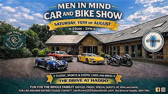 Men in Mind Car and Motorbike Show at The Drive at Haddo