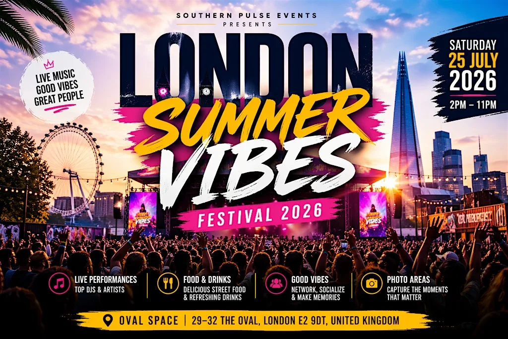 London summer Vibes Festival 2026 at 29, 32 The Oval