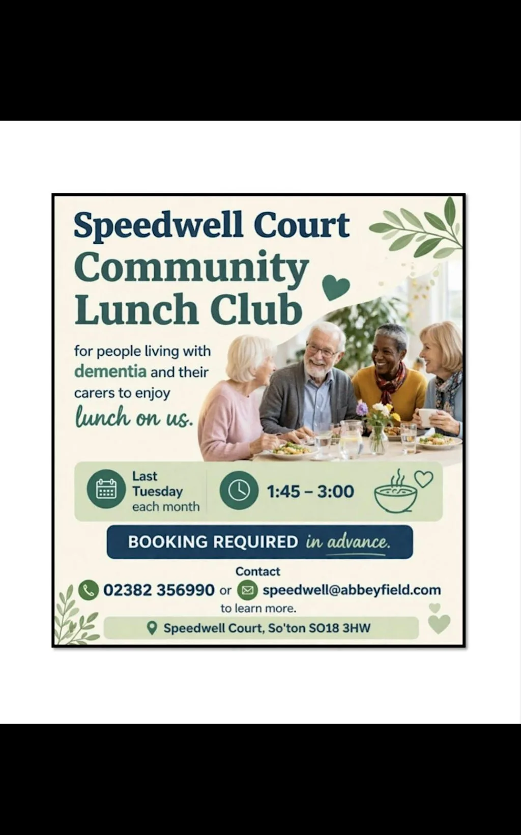 Speedwell Court Community Lunch Club at Speedwell Court
