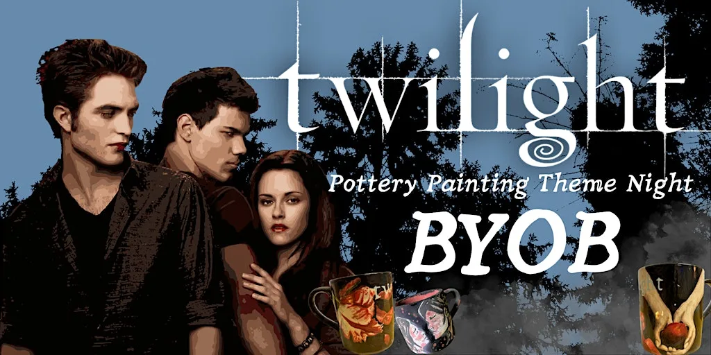 Twilight Themed Pottery Painting Night at 32 Botanic Ave