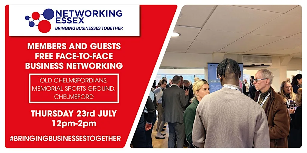 (FREE) Networking Essex Chelmsford Thursday 23rd July 12pm-2pm at Old Chelmsfordians Association