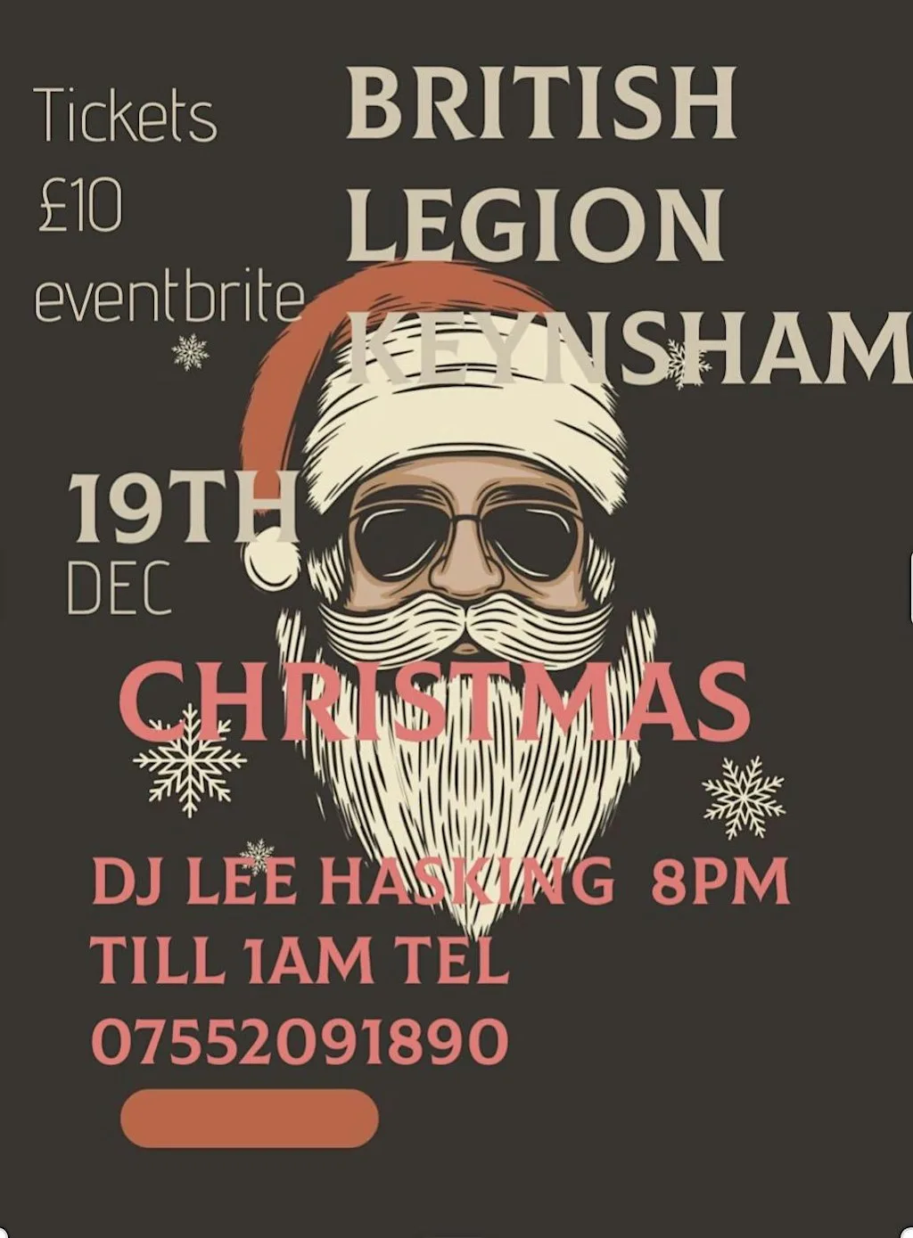 Retro night 19th Dec Keynsham British legion Dj Lee Hasking over 30.s evnt