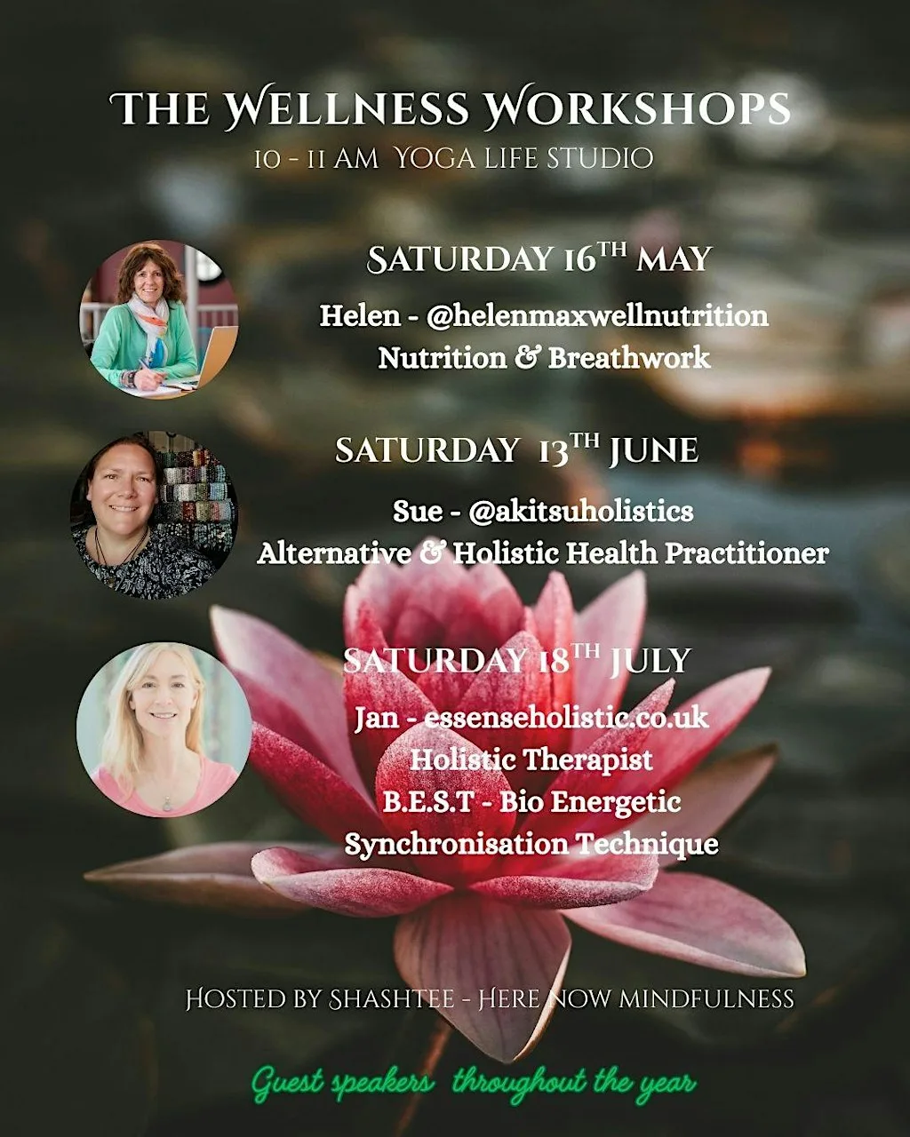 The Wellness Workshops 2026 at The Yoga Life studio