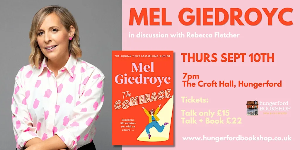Mel Giedroyc in conversation about The Comeback at Croft Hall Hungerford