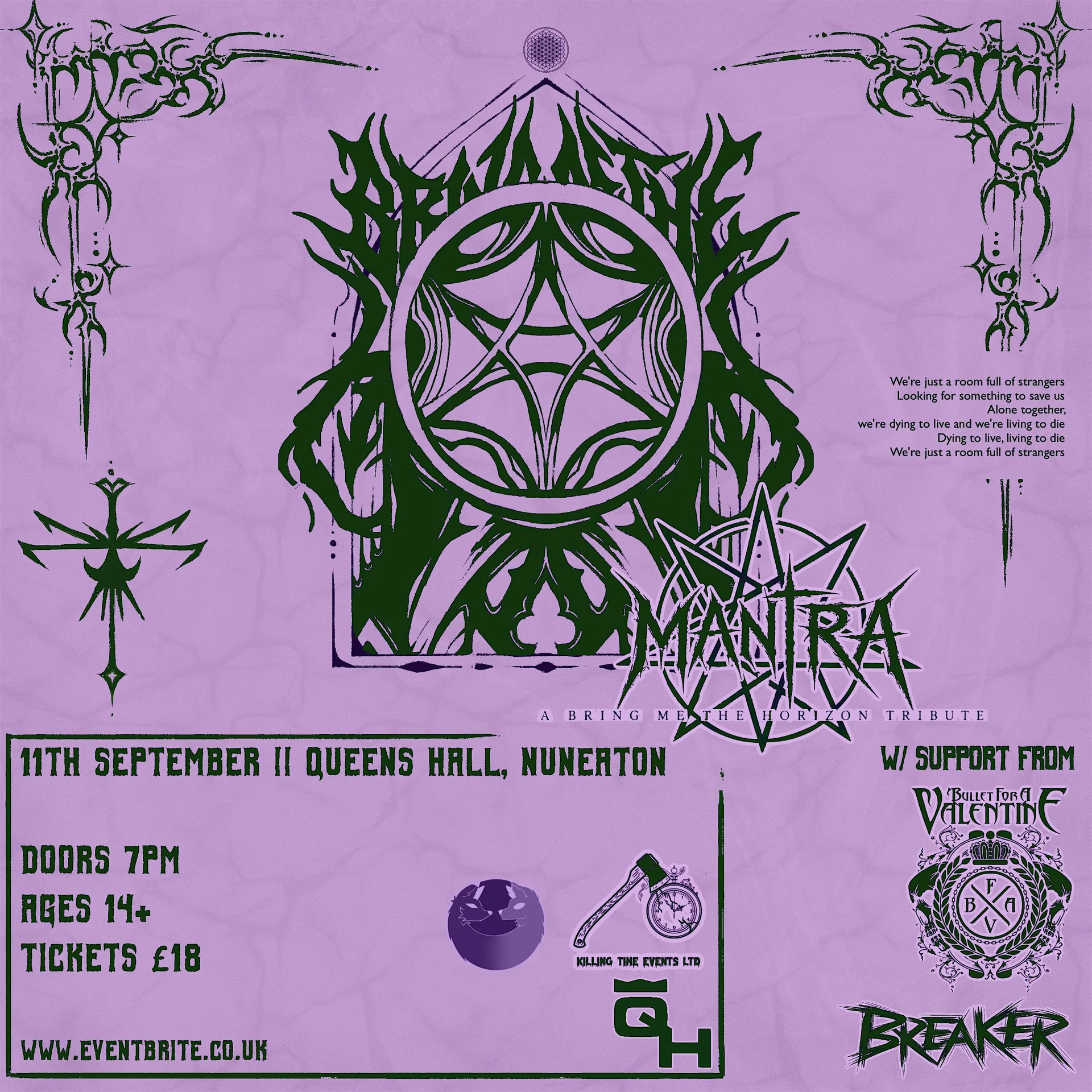 MANTRA - Bring Me The Horizon tribute, Queens Hall Nuneaton at Queens Hall