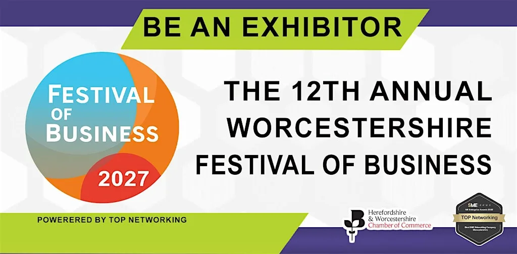 Be an Exhibitor at The Worcestershire Festival of Business 2027 at Sixways Stadium