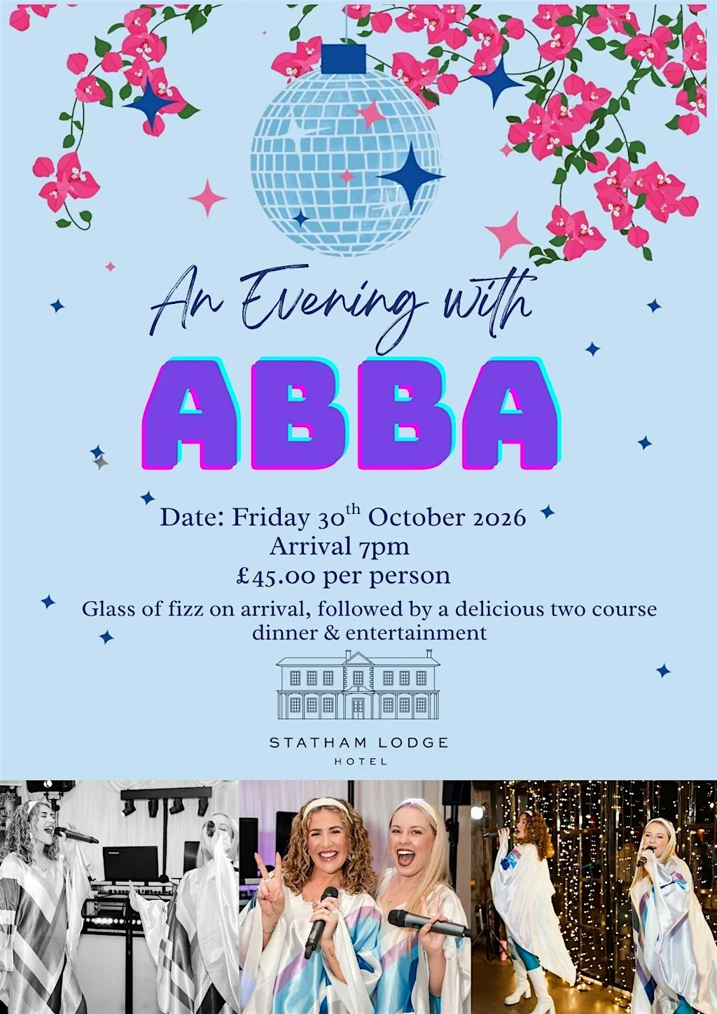An Evening with ABBA at Statham Lodge Hotel