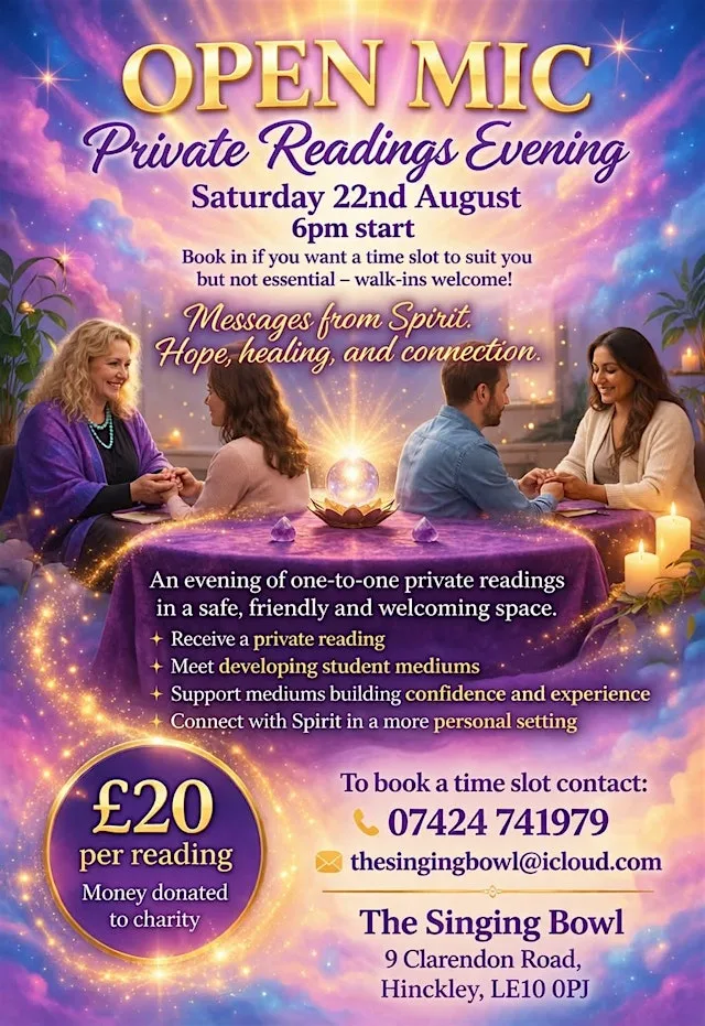 Private Readings Evening at The Singing Bowl