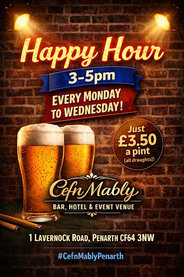 Happy Hour at the Cef in Penarth #CefnMablyPenarth at Cefn Mably Penarth