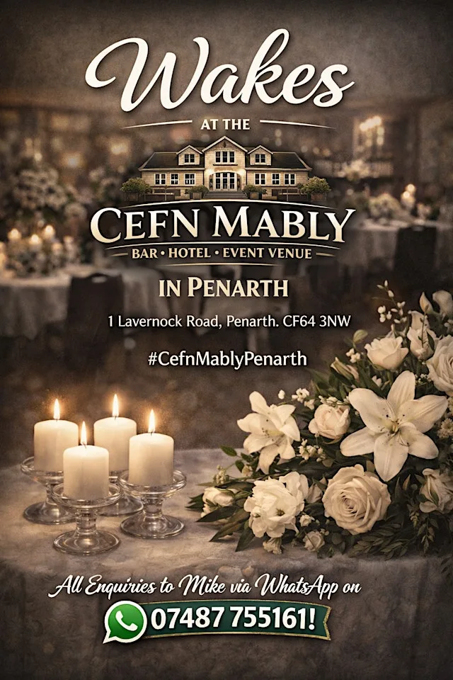 Wakes in Penarth at the Cefn Mably Bar, Hotel & Event Venue at Cefn Mably Penarth