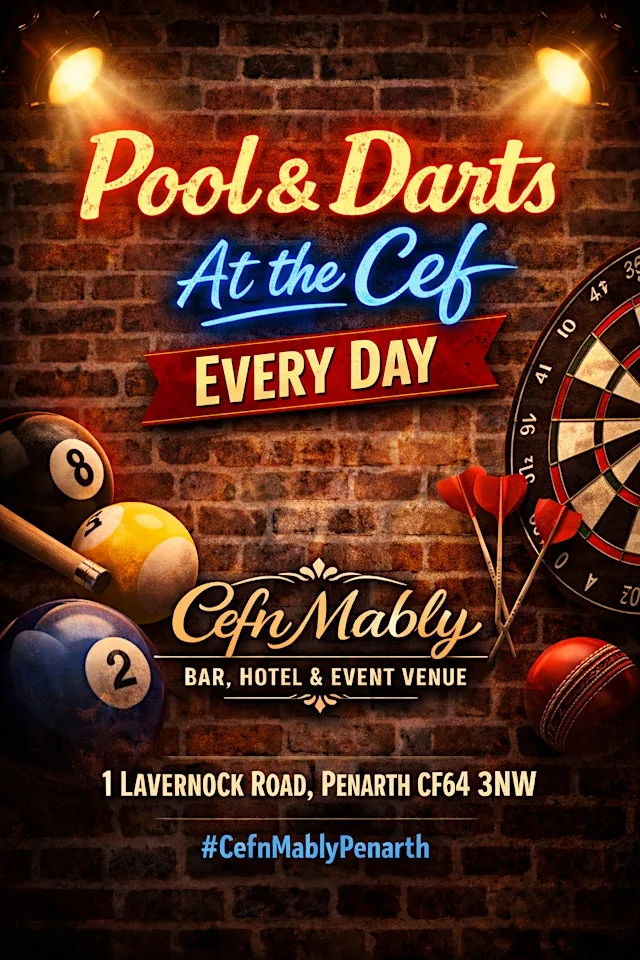 Free Darts in Penarth & Pool for £1 (or Free with a pint)! at Cefn Mably Penarth