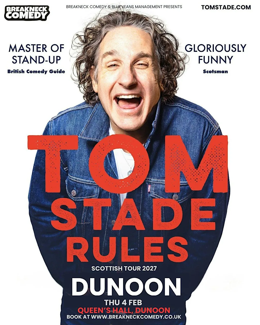 Tom Stade , Rules Scottish Tour 2027 at The Queen's Hall