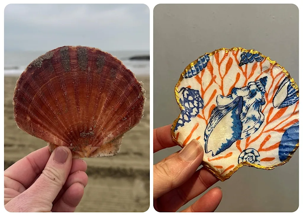 Decoupage and Sip with Final Straw Foundation and Sandbar Shell Art