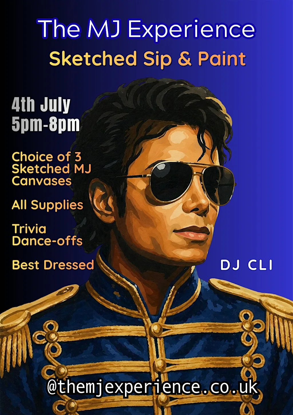 Michael Jackson Sketched Sip & Paint BYOB at Eastside Creative