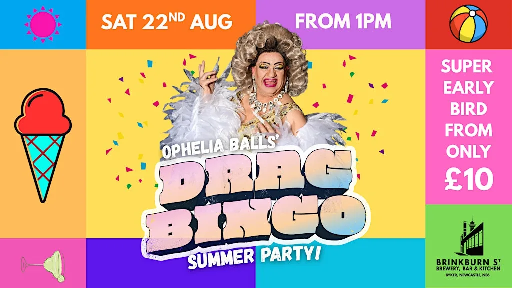 Drag Bingo: Summer Party with Ophelia Balls at Brinkburn St Brewery, Bar & Kitchen