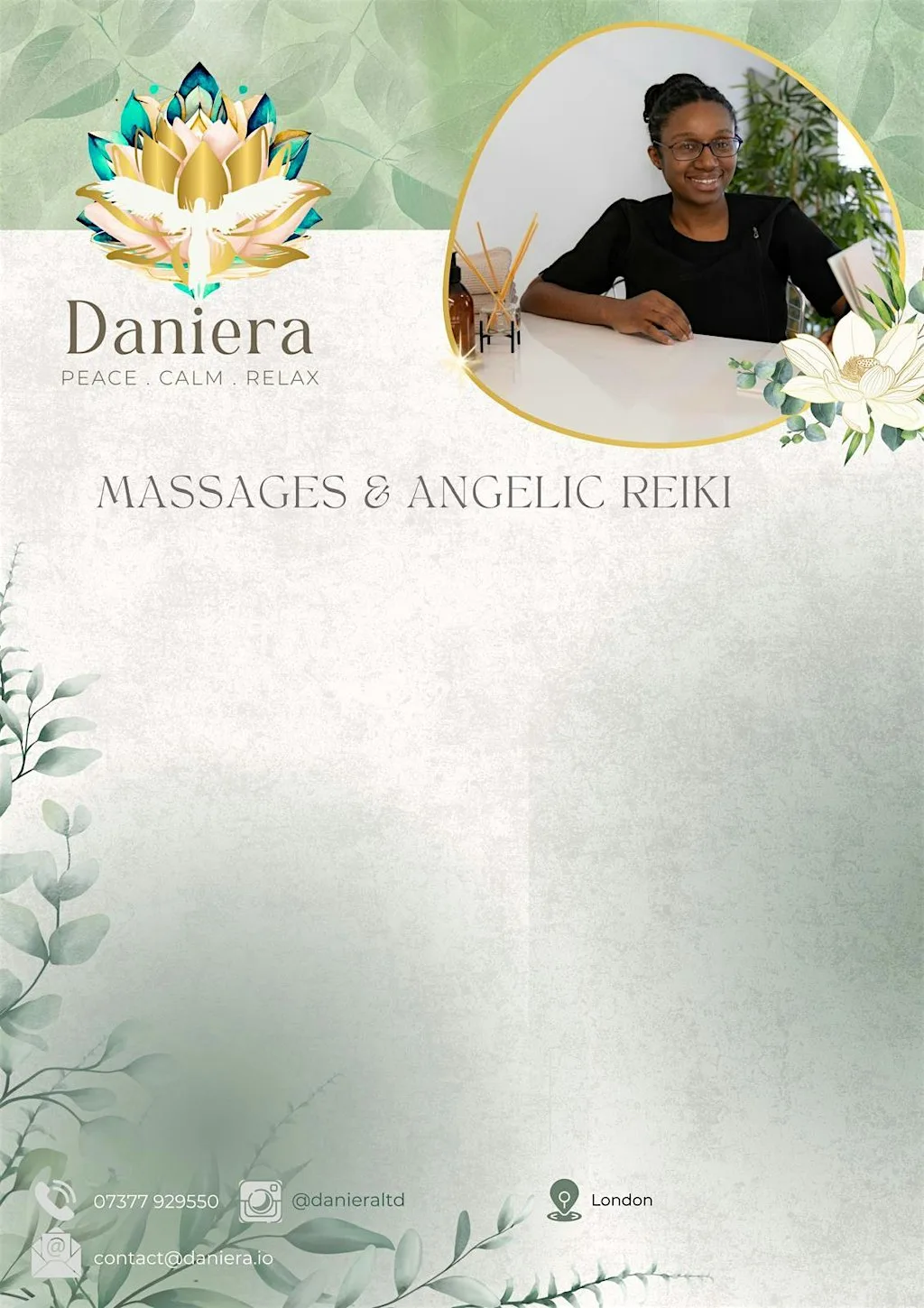 A Wellness Day with Daniera - Swedish Massage - Aromatherapy - 8TH AUG