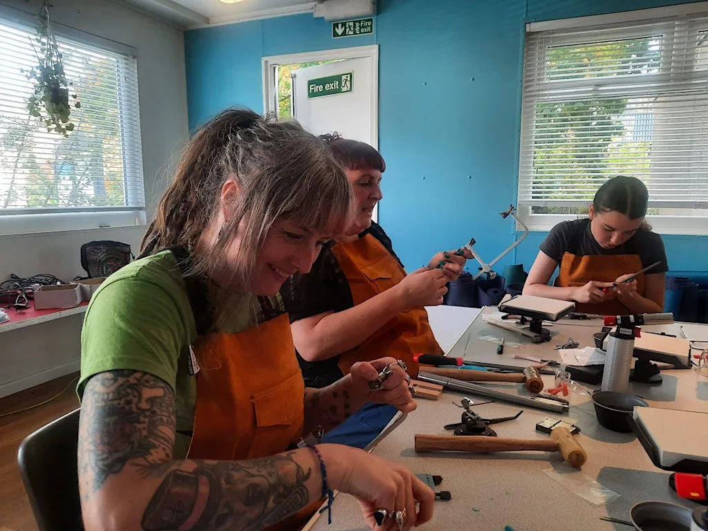 Silver Mushroom Pendant Necklace Workshop for Beginners at 4 Hannington St