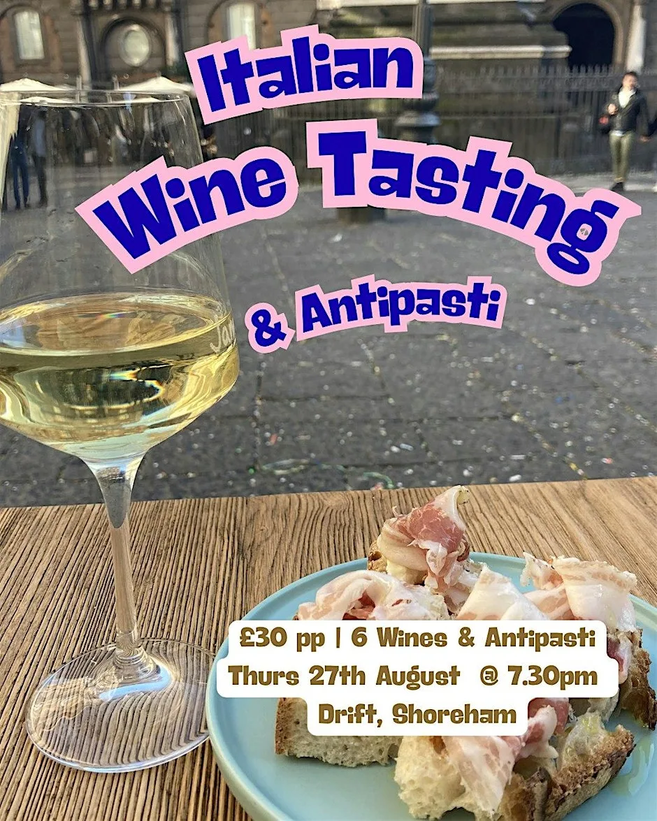 Italian Wine Tasting + Antipasti at Drift Shoreham
