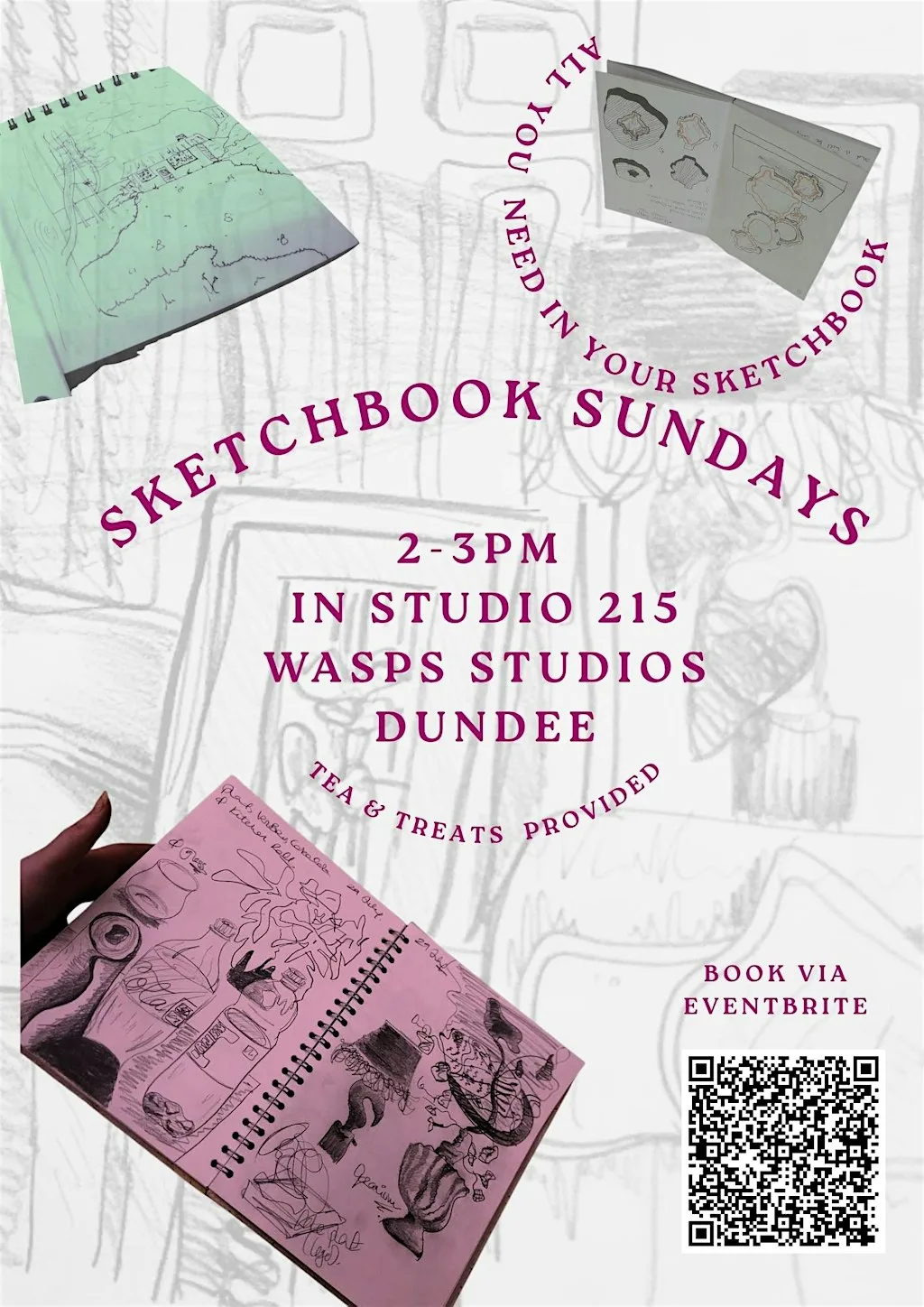 Sketchbook Sundays 26th July 2026 at Wasps Studios