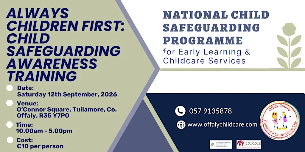Always Children First: Child Safeguarding Awareness Training at Offaly CCC Training Room R35 Y7PO