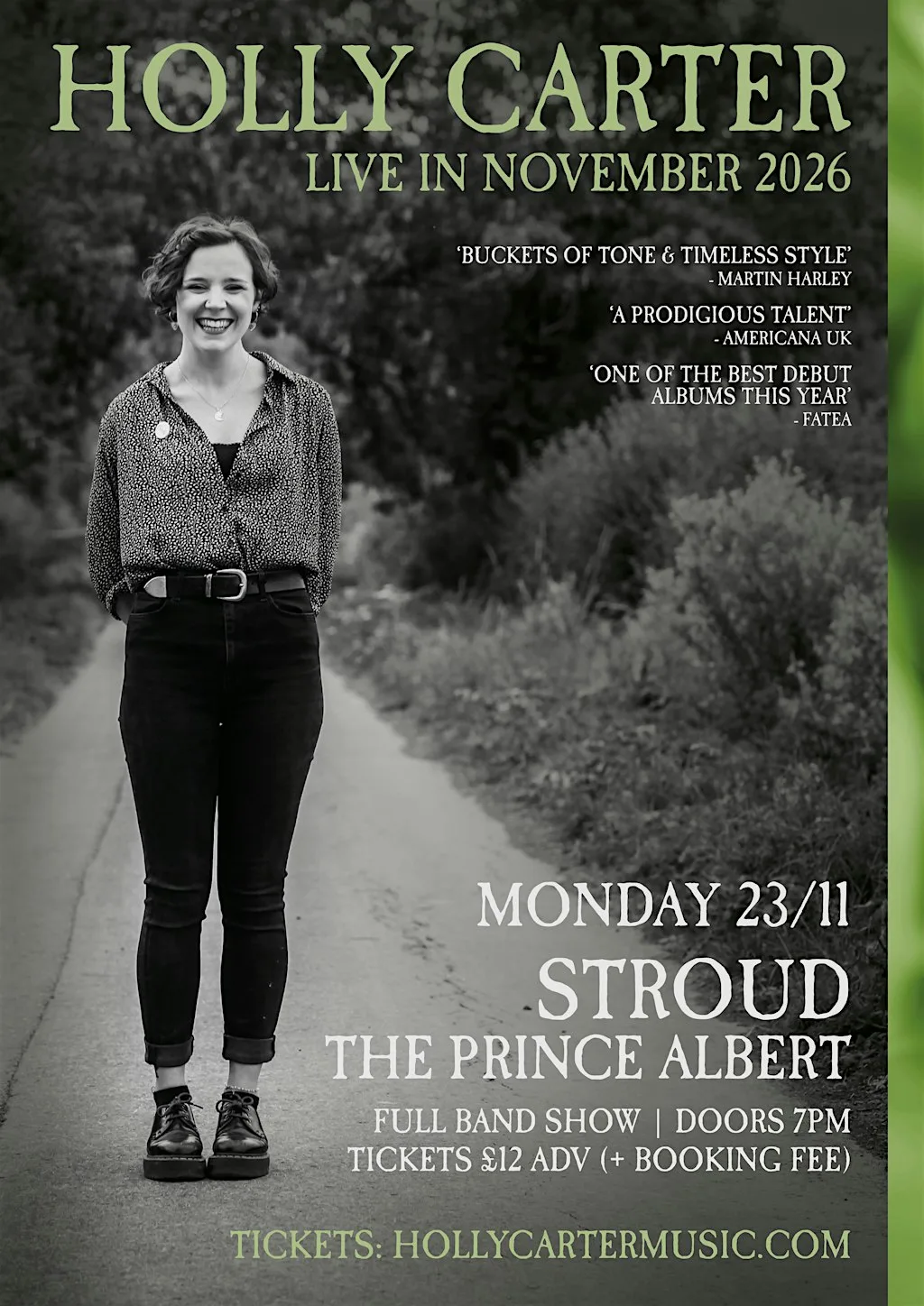 Holly Carter - Full Band Show at The Prince Albert, Stroud