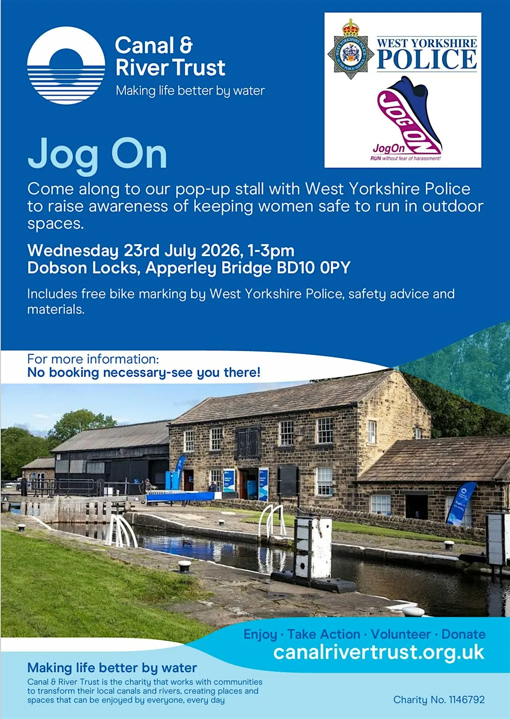 Jog On-female runner's safety event at Dobson Locks