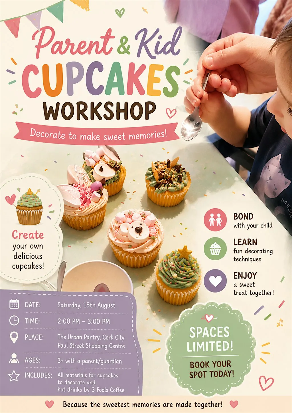 Kids & parents cupcake workshop at Urban Pantry