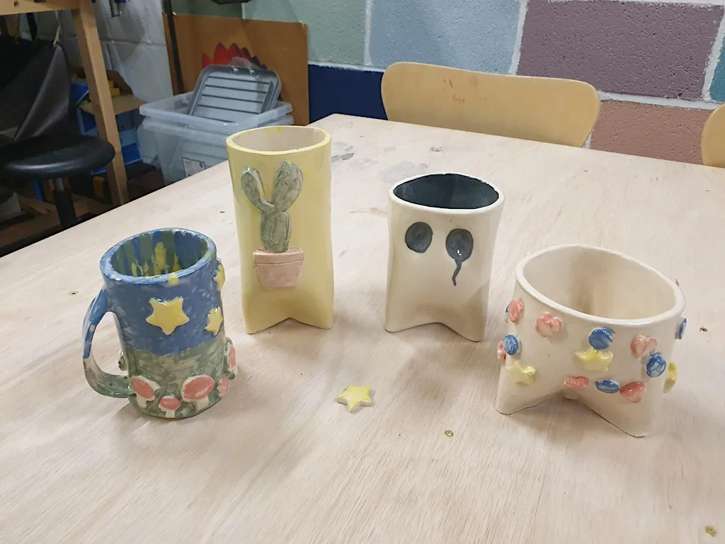 Slab built mugs - Ceramic Workshop at City Business Park