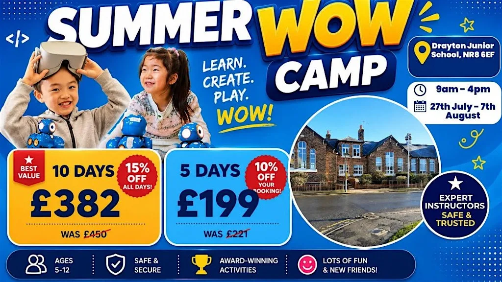 Drayton Junior School Summer WOW Camp (27th - 31st July) at Drayton CofE Junior School