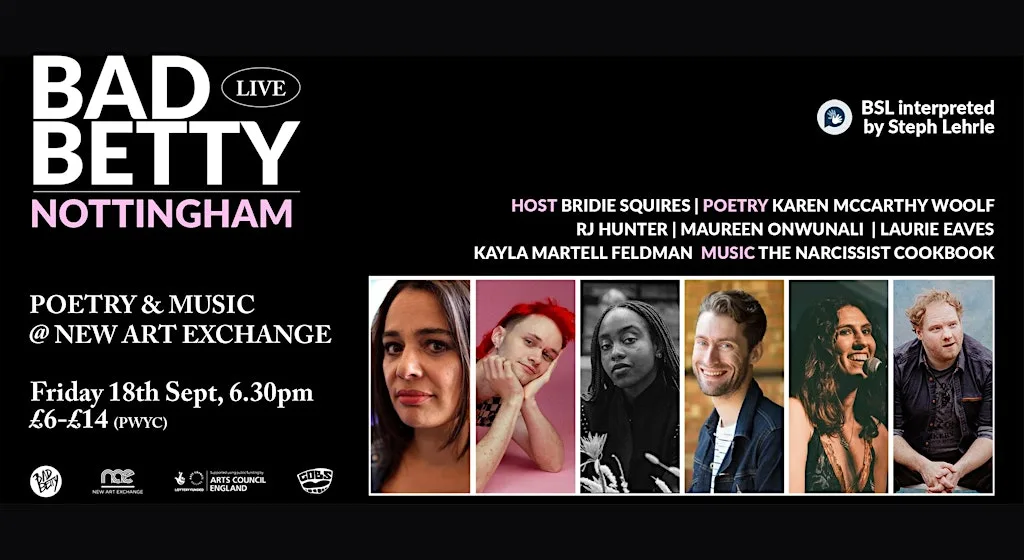 Bad Betty Live, 18th September at New Art Exchange