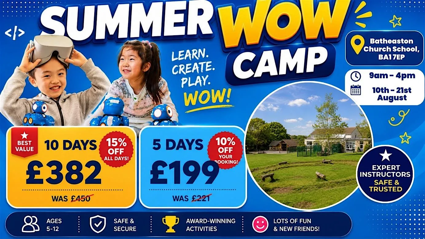Batheaston Church School Summer TECH Camp (17th - 21st August) at Batheaston Primary School