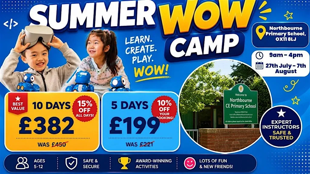 Northbourne Primary School Summer WOW Camp (3rd - 7th August) at Northbourne C Of E Primary School