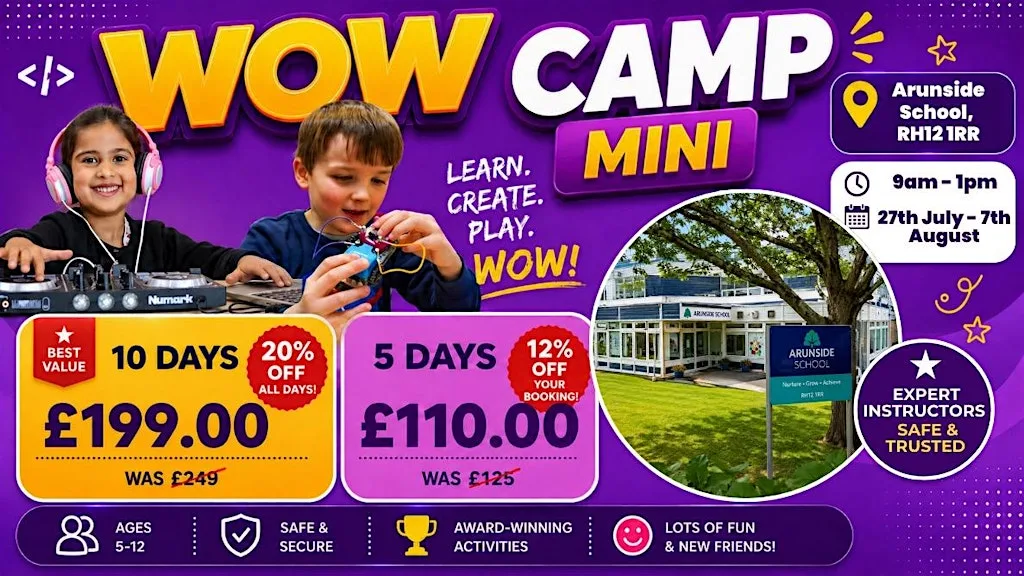 Arunside Primary School Summer WOW Camp (3rd - 7th August) at Drayton CofE Junior School