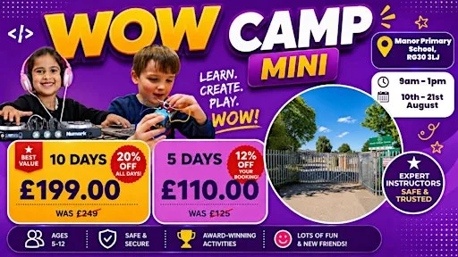 Manor Primary School Summer WOW Camp (10th - 14th August) at Manor Primary School