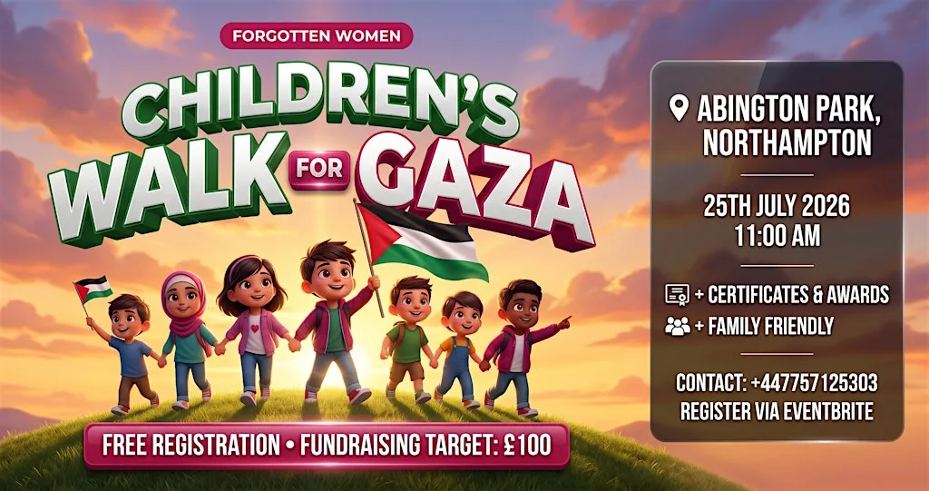 Children’s Walk for Gaza in Abington Park at Abington Park