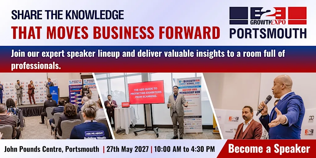 Portsmouth B2B Growth Expo 2027 | Become A Speakers At Premier B2B Show at John Pounds Centre