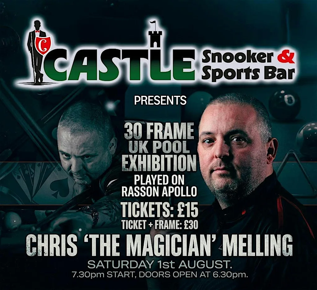 An Exhibition of Pool by Chris 'The Magician' Melling at Castle Snooker and Sports Bar