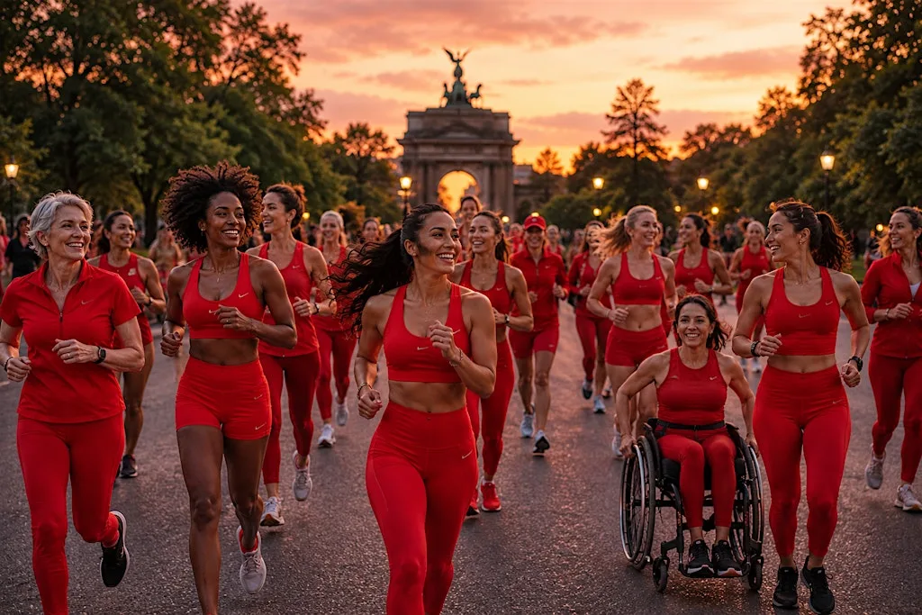 GI Colourwalks: RED DRESS RUN at Greenwich Park, London at Greenwich Park