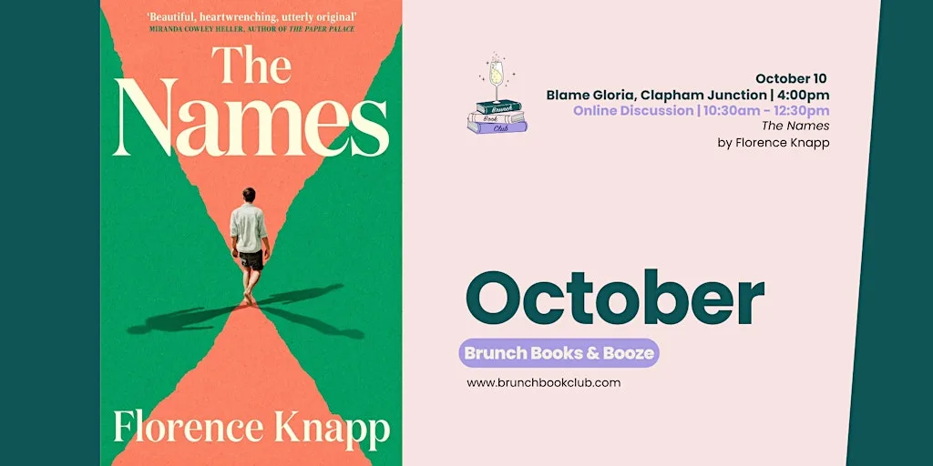 October 2026 Brunch Book Club: The Names at Blame Gloria - Cocktail Bar in Clapham Junction