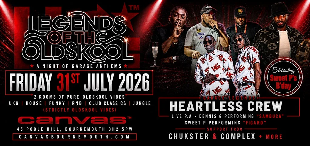 Legends of the OldSkool - a night of Garage anthems with Heartless Crew at Canvas Loft Bar