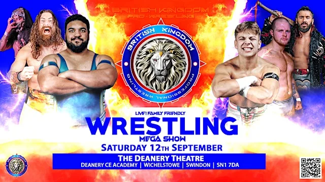 Wrestling Spectacular Swindon Saturday 12th September 2026 at The Deanery CE Academy