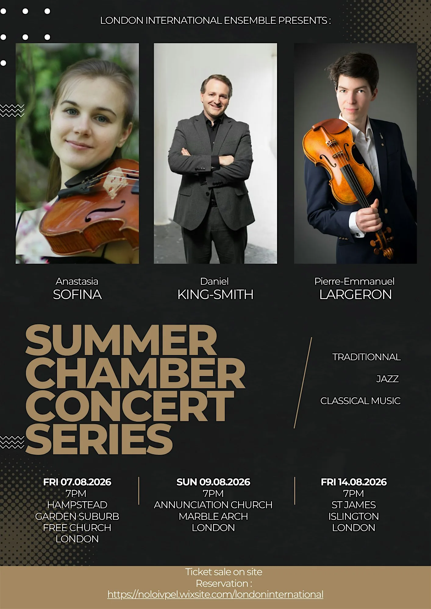 Summer chamber music concert at Annunciation, Marble Arch