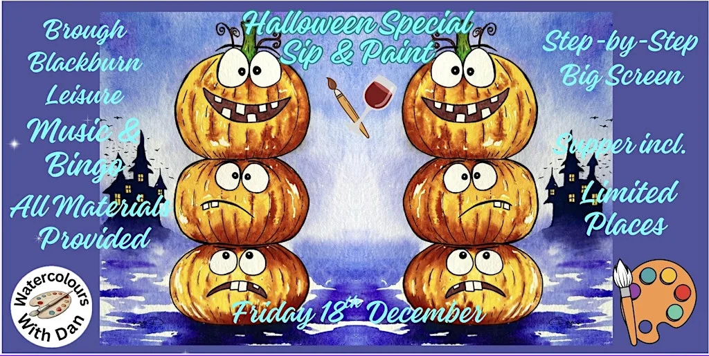 Sip and Paint Halloween Special at Blackburn Leisure, Prescott Avenue, Brough