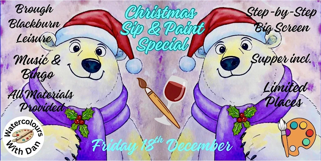 Sip and Paint Christmas Special at Blackburn Leisure, Prescott Avenue, Brough
