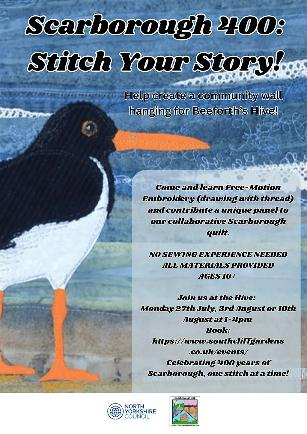 Scarborough 400: Stitch Your Story! at Beeforth's Hive