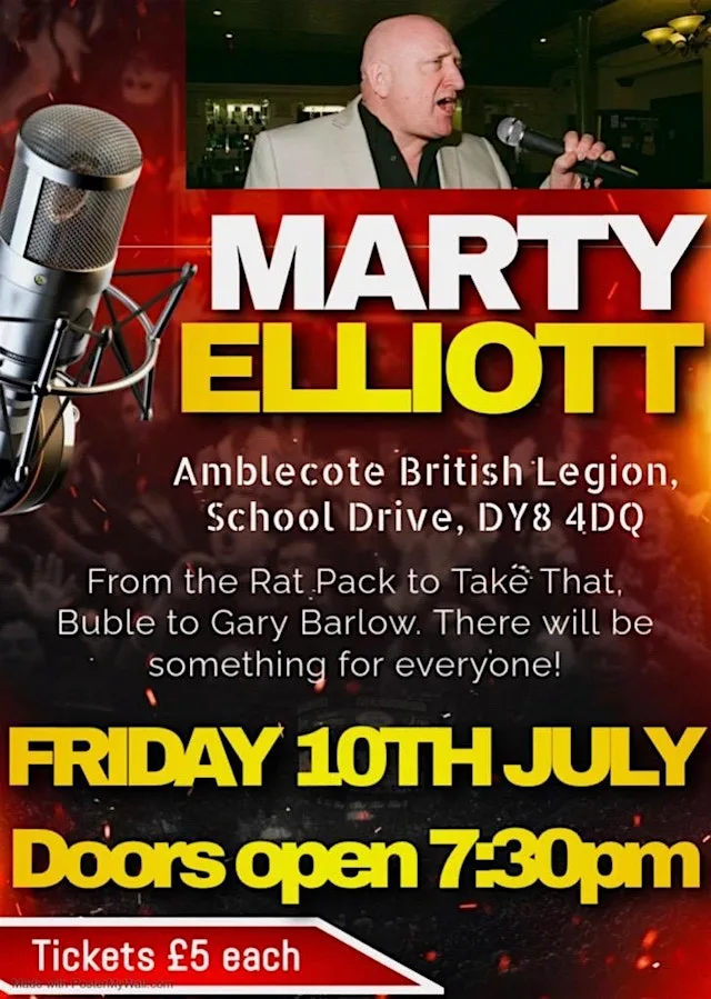 Marty Elliott at Amblecote British Legion